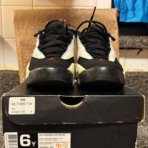 Nike Air Jordan 14 BG - Black, White, Cream